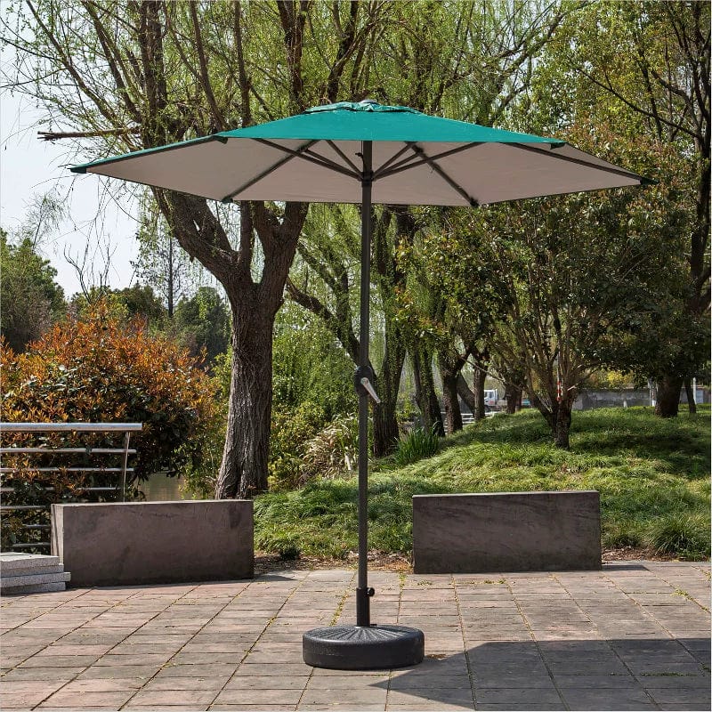 Showlu 2.5M outdoor rain-proof sunshade umbrella in coffee color, ideal for garden, terrace, or balcony outdoor sun protection.