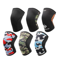 2 PCS 1 Pair 7mm Neoprene Sports Kneepads Compression Weightlifting Pressured Crossfit Training Knee Pads Support Women Men - SHOWLU FASHION STORE