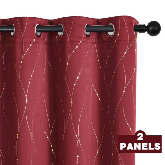 2 pieces vertical stripes patterned hot silver crafted blackout curtains, blocking out the sun, suitable for bedroom living room - SHOWLU FASHION STORE