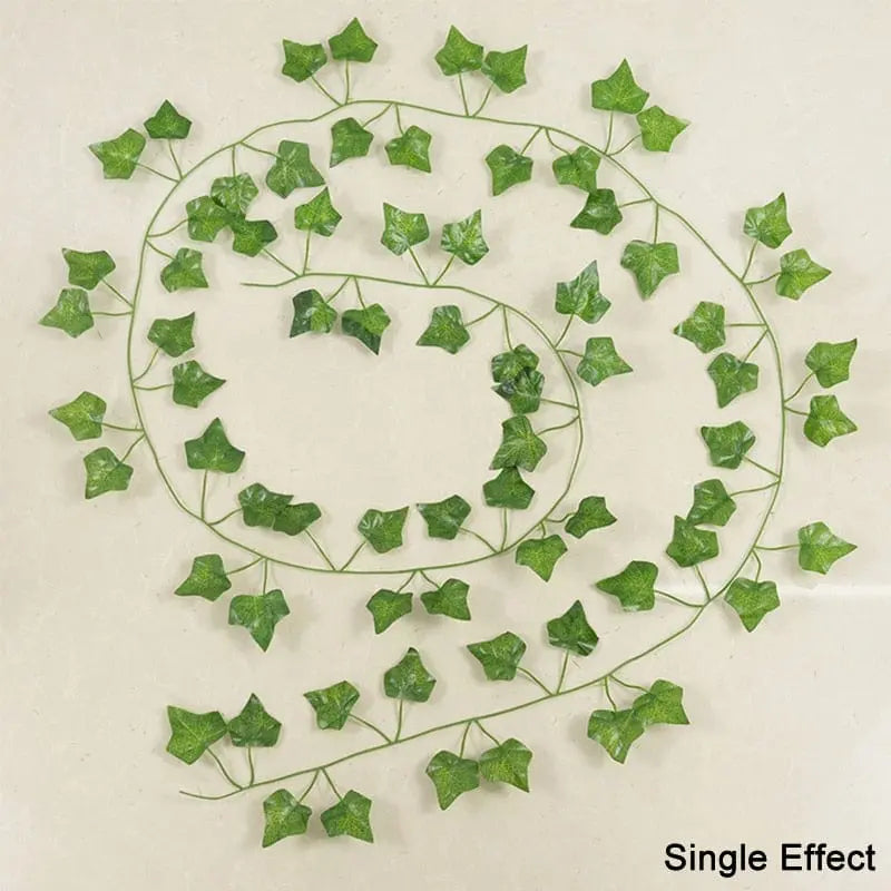 Artificial ivy leaf garland, 2.1M silk hanging vine for home, garden, wedding, or party decor, from Showlu Fashion Store.