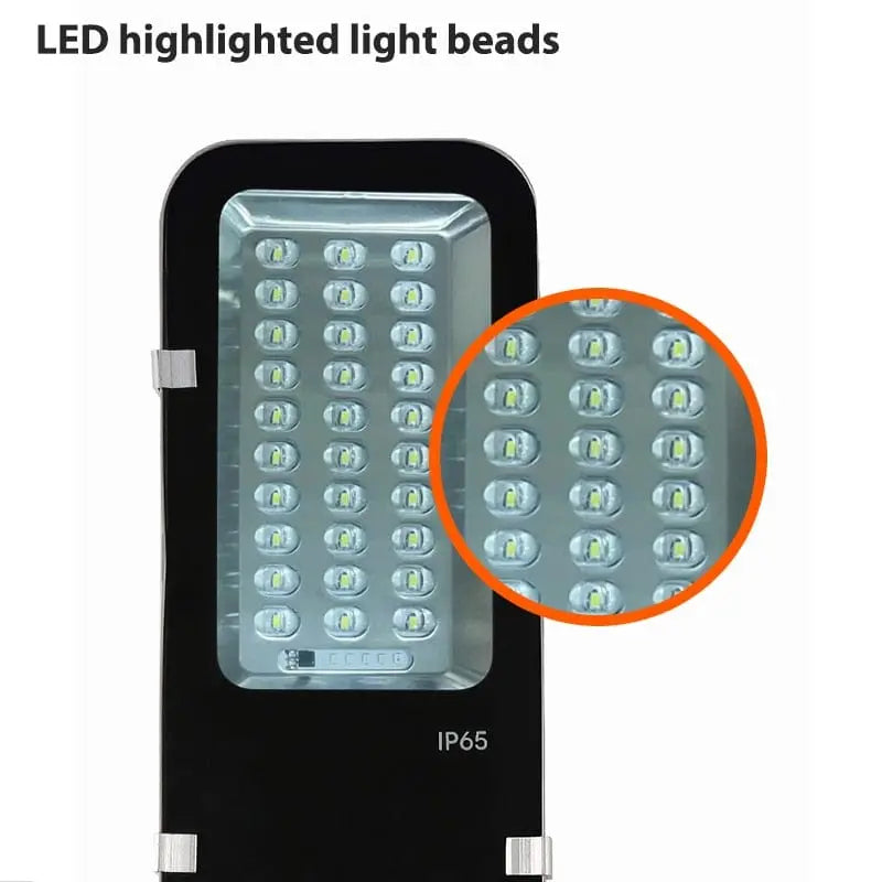 200W YQCHEZI solar street light with IP67 waterproof aluminum body, LED flood lamp for outdoor security and backyard lighting