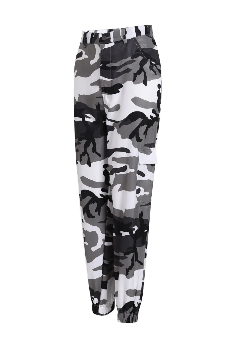 2021 Military Army Combat CamWomen Fashion 6 Color Camo Cargo Pants High Waist Hip Hop Trousers ouflage Long Pants Ladies Hot - SHOWLU FASHION STORE