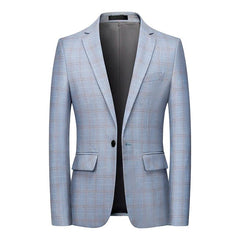 2021 New Fashion Spring and Autumn Casual Men plaid Blazer Cotton Slim England Suit Blaser Masculino Male Jacket Blazer S - 6XL - SHOWLU FASHION STORE