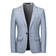 2021 New Fashion Spring and Autumn Casual Men plaid Blazer Cotton Slim England Suit Blaser Masculino Male Jacket Blazer S - 6XL - SHOWLU FASHION STORE