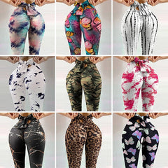 2021 Summer Sexy Leggings Women Workout Seamless Tights Trousers Fitness Gym Pants Butterfly Print Push Up Yoga Sport Leggings - SHOWLU FASHION STORE