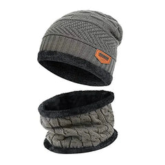 2022 Winter Men Women Thick Beanie Hat Knitted Hat Winter Cap Beanie Female Wool Neck Scarf Cap Balaclava Mask Bonnet Hats Set - SHOWLU FASHION STORE