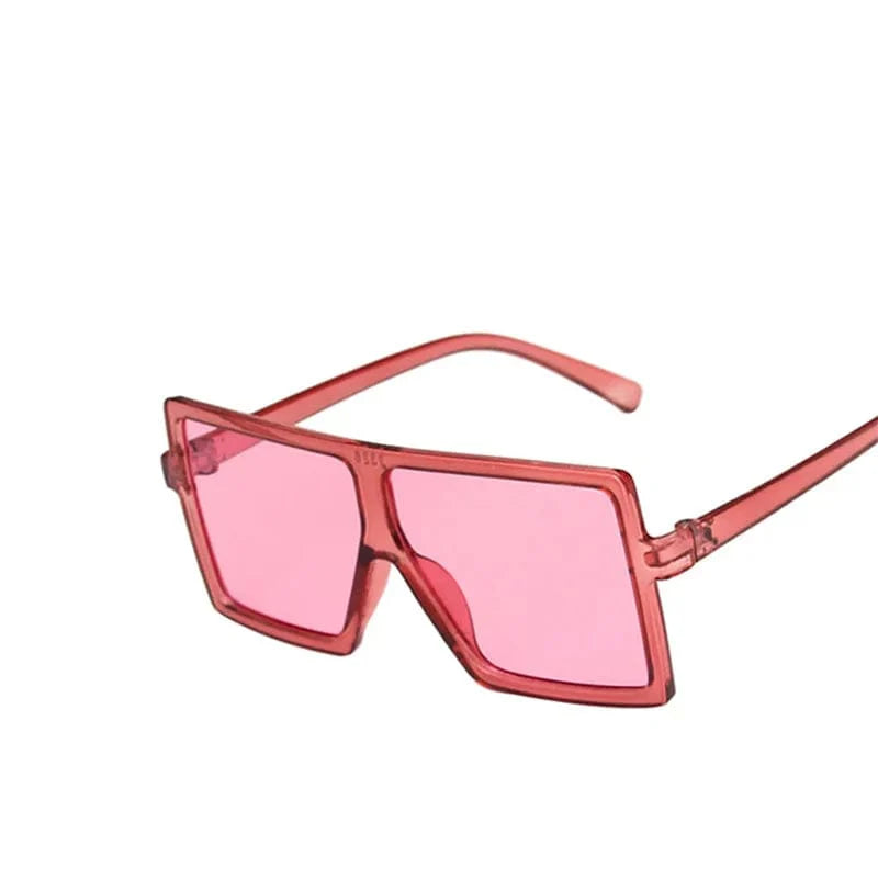 Heevoo Kids square sunglasses with UV400 mirror lenses, stylish eyewear for boys and girls, featuring colorful frames for children.