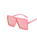 Heevoo Kids square sunglasses with UV400 mirror lenses, stylish eyewear for boys and girls, showing a colorful frame and reflective lenses.