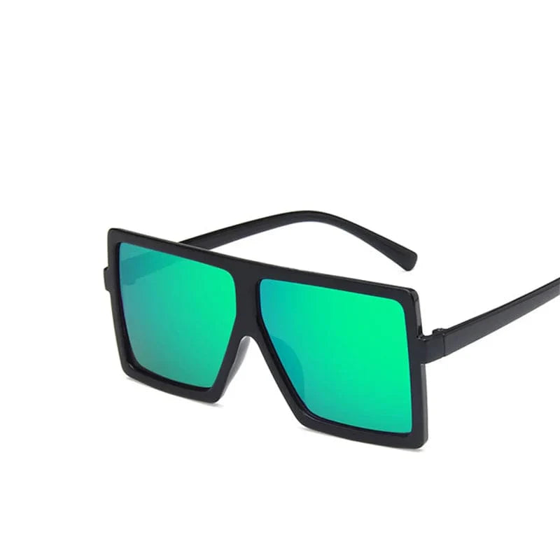 Heevoo Kids square sunglasses with UV400 mirror lenses, stylish eyewear for boys and girls, showing the fashionable design and frame.