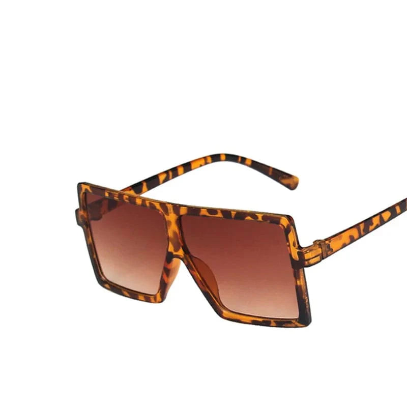 Heevoo Kids square sunglasses with UV400 mirror lenses for boys and girls, stylish children's eyewear in vibrant frame.