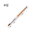 SeeJoy 100% pure Kolinsky acrylic nail brush with aluminum handle, crimped round tip for precise manicures and nail art.