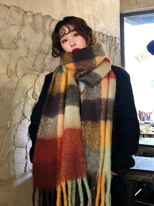 2022 New Cashmere Women Shawl Scarf Women Long Pashmina Foulard Autumn And Winter New Scarf Shawl Female Warm Big Scarf Shawl - SHOWLU FASHION STORE