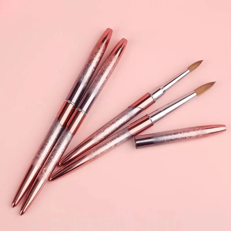 SeeJoy professional 100% Kolinsky sable acrylic nail art brush with metal handle and lid, size 8 to 18 for detailed nail designs