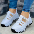 Showlu Store Nation women's platform sneakers with thick soles, slip-on design, casual style, and vulcanized construction.