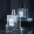 Showlu Long Lasting Men's Cologne Spray in sleek bottle, featuring custom private label perfume for men.
