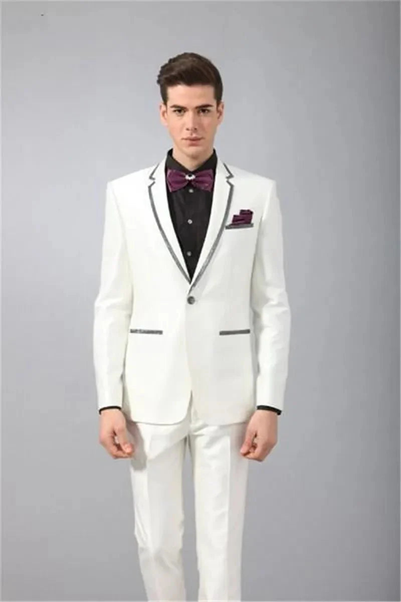 Burgundy red slim fit 2-piece men's suit by SHOWLU FASHION STORE, featuring a formal jacket and matching pants for weddings and events.