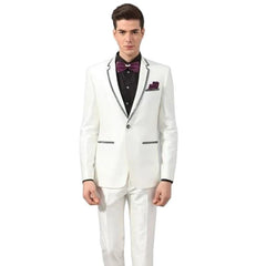 2023 Burgundy Red Men Suit Slim Formal 2 Pieces Tuxedo Custom Jacket With Pants Wedding Suits for Men - SHOWLU FASHION STORE