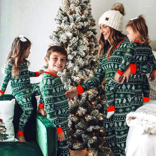 2023 Christmas Family Matching Pajamas Set Mother Father Kids Clothes Family Look Outfit Baby Girl Rompers Sleepwear Pyjamas - SHOWLU FASHION STORE