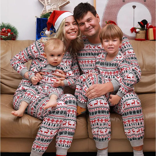 2023 Family Christmas Matching Pajamas Set Xmas Adult Kids Mother And Daughter Father Son Sleepwear Baby Family Look Outfits - SHOWLU FASHION STORE