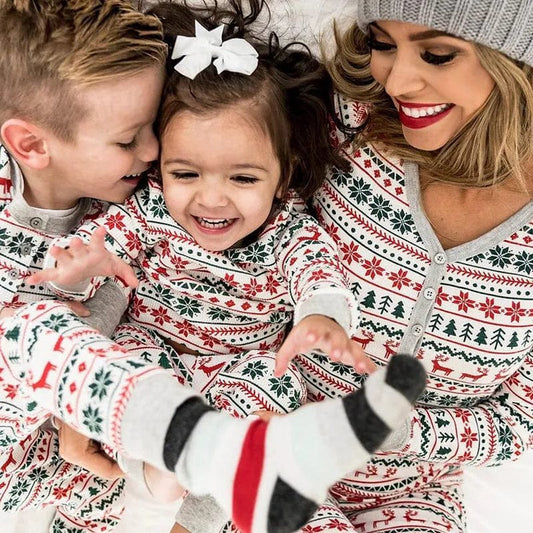 2023 Family Christmas Matching Pajamas Set Xmas Adult Kids Mother And Daughter Father Son Sleepwear Baby Family Look Outfits - SHOWLU FASHION STORE