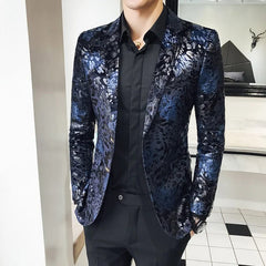 2023 High Quality Men Fashion Handsome Europe and The United States Handsome Stage All Casual Trend Four Seasons Blazers - SHOWLU FASHION STORE