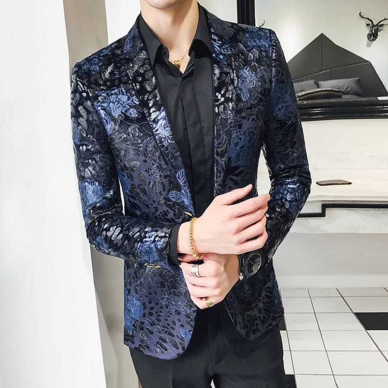 2023 High Quality Men Fashion Handsome Europe and The United States Handsome Stage All Casual Trend Four Seasons Blazers - SHOWLU FASHION STORE