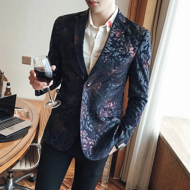 2023 High Quality Men Fashion Handsome Europe and The United States Handsome Stage All Casual Trend Four Seasons Blazers - SHOWLU FASHION STORE