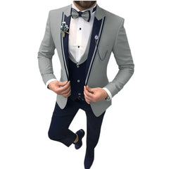 2023 Lapel The Groom's Best Man Suit Three - piece Cultivate One's Morality Dress Suit Europe and The United States Big Yards Men - SHOWLU FASHION STORE