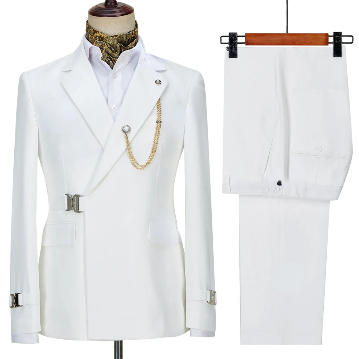 2023 Men's White Business Suit - Trajes De Hombre - Perfect for Formal Occasions Trajes Elegante Para Hombres Blazers - SHOWLU FASHION STORE