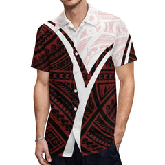 2023 New Custom Logo Big People Men Button Aloha Shirts And Women Mermaid Dress Hawaii Polynesian Personality Couple Suit - SHOWLU FASHION STORE