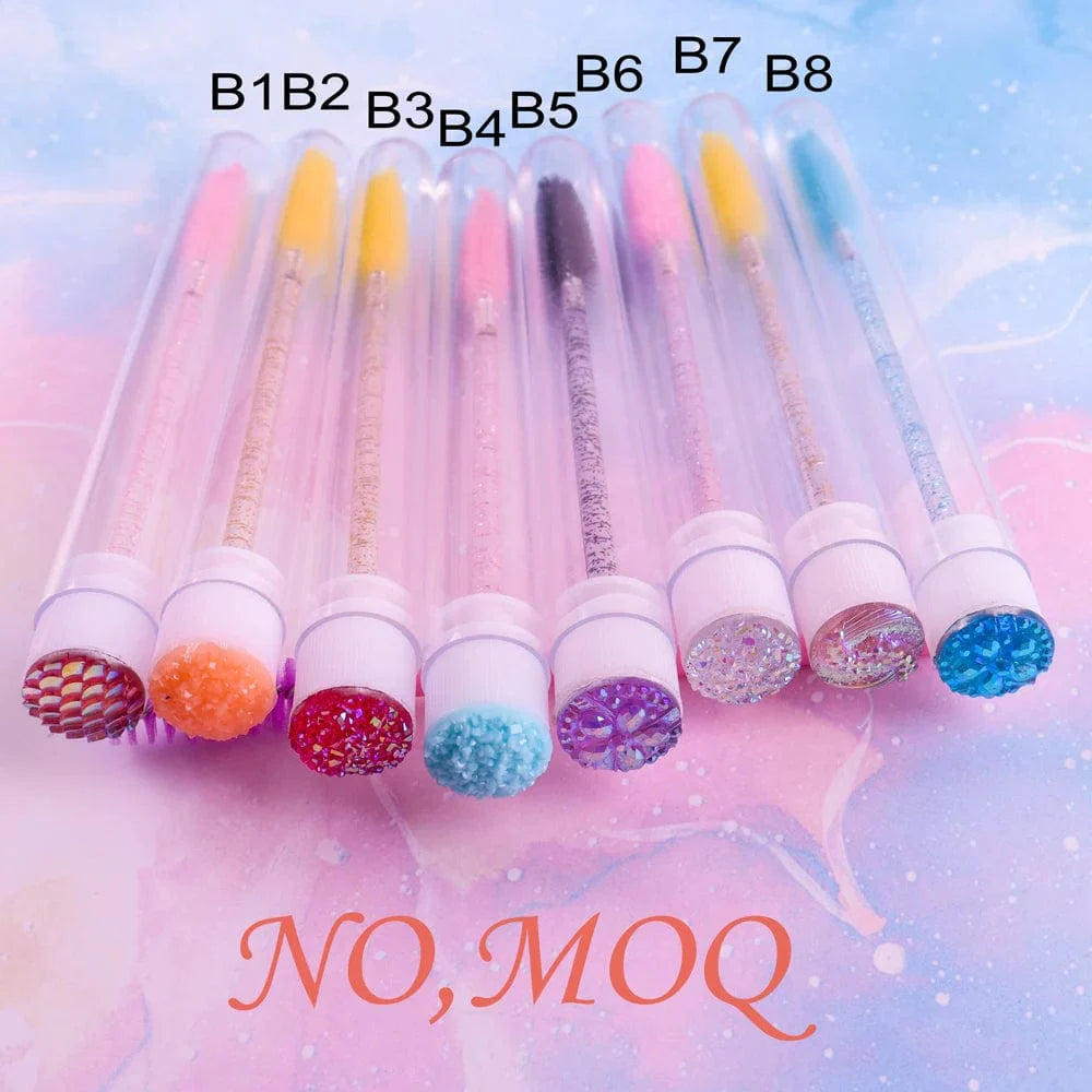 Showlu Waterproof Adhesive Eyeliner Pen in black and clear, featuring a sleek cosmetic design for precise eye makeup application.