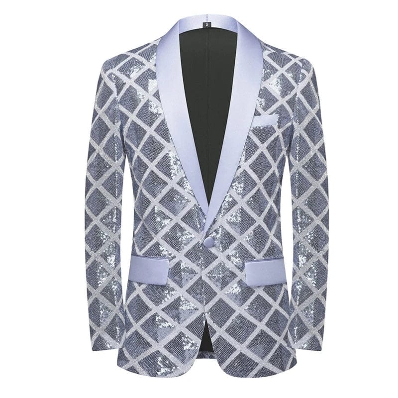 2023 New High Quality Handsome Fashion Boutique Men's Stereo Square Sequin Casual Dance Suit Jacket Boutique Fashion Suit Jacket - SHOWLU FASHION STORE