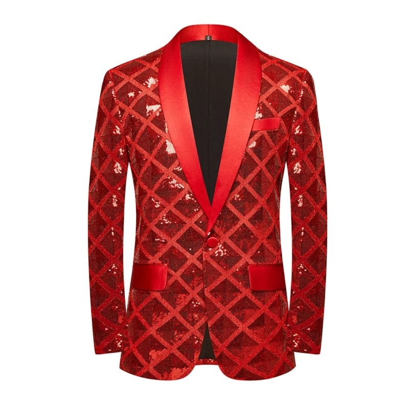 2023 New High Quality Handsome Fashion Boutique Men's Stereo Square Sequin Casual Dance Suit Jacket Boutique Fashion Suit Jacket - SHOWLU FASHION STORE