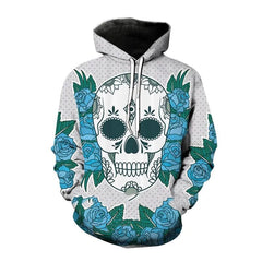 2023 New Men ‘s Hooded Hip Hop Sweatshirt 3D Skull head print Fashion Hip Hop Casual Loose Long Sleeve Hooded Sweatshirt 2XS5XL - SHOWLU FASHION STORE