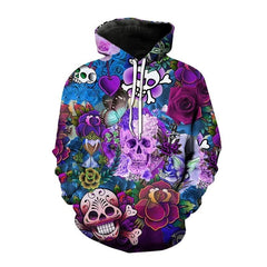 2023 New Men ‘s Hooded Hip Hop Sweatshirt 3D Skull head print Fashion Hip Hop Casual Loose Long Sleeve Hooded Sweatshirt 2XS5XL - SHOWLU FASHION STORE