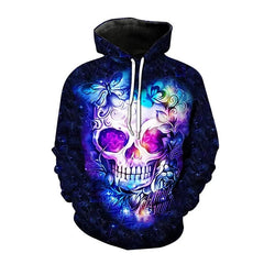 2023 New Men ‘s Hooded Hip Hop Sweatshirt 3D Skull head print Fashion Hip Hop Casual Loose Long Sleeve Hooded Sweatshirt 2XS5XL - SHOWLU FASHION STORE