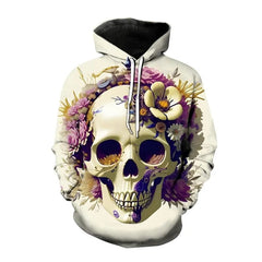 2023 New Men ‘s Hooded Hip Hop Sweatshirt 3D Skull head print Fashion Hip Hop Casual Loose Long Sleeve Hooded Sweatshirt 2XS5XL - SHOWLU FASHION STORE