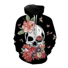 2023 New Men ‘s Hooded Hip Hop Sweatshirt 3D Skull head print Fashion Hip Hop Casual Loose Long Sleeve Hooded Sweatshirt 2XS5XL - SHOWLU FASHION STORE