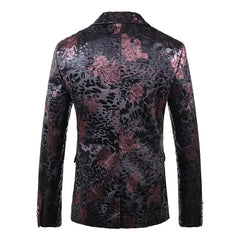 2023 New Men's Fashion European and American British Style Velvet Perm Leisure Officiate Gentleman Wedding Best Man Blazer - SHOWLU FASHION STORE