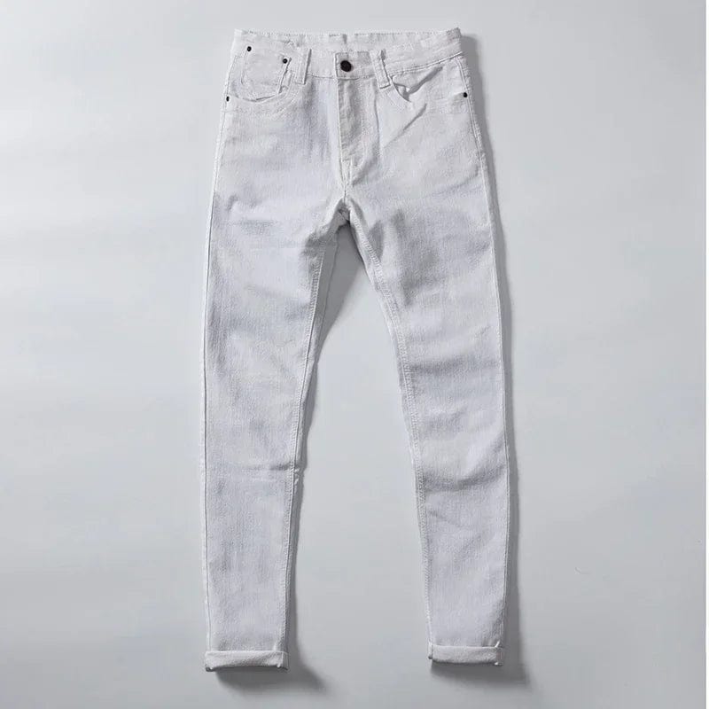 2023 Skinny Jeans Men Zipper Fly Slim Fit Denim Joggers Stretch Male Jean Pencil Pants Blue Men's Jeans Fashion Casual Hombre - SHOWLU FASHION STORE
