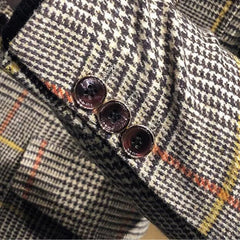 2023 Spring Men Plaid Blazers British Printed Wedding Business Casual Blazer Suit Jacket Male Formal Blazers Plus Size S - 3XL - SHOWLU FASHION STORE