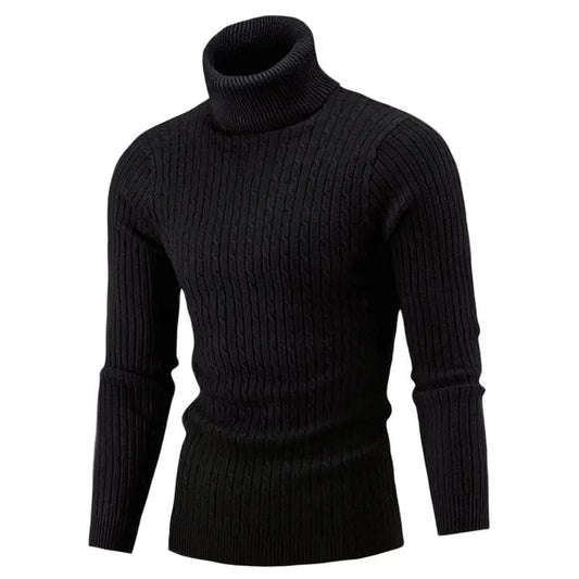 2023 Winter Men Warm Turtleneck Sweater Mens Rollneck Warm Knitted Sweater Keep Warm Men Casual Jumper Knit Woolen Sweater - SHOWLU FASHION STORE