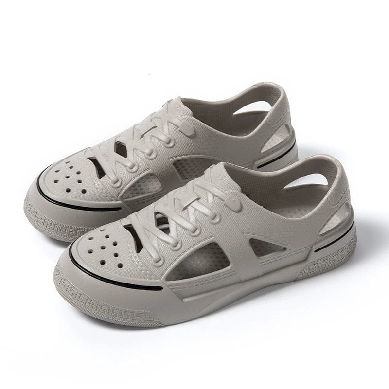 WNCNATIVE breathable white beach sandals with closed toe design, casual wading shoes for men and women, made by Showlu Fashion Store