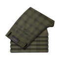 Men's plaid slim fit casual and business trousers by Showlu Fashion, featuring stretch fabric and a modern slim silhouette.
