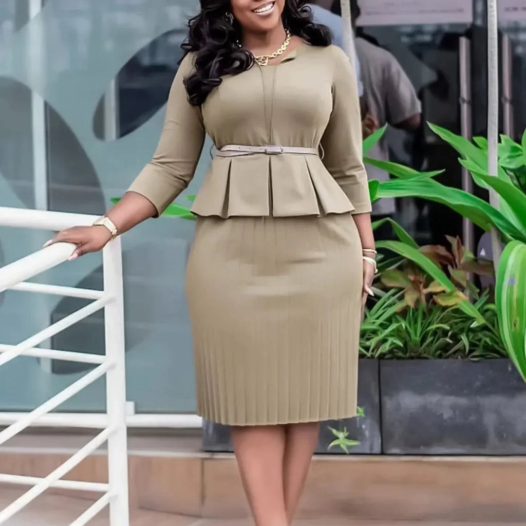 Elegant African Dashiki bodycon dress by SHOWLU FASHION STORE, perfect for office or stylish occasions, in vibrant colors.