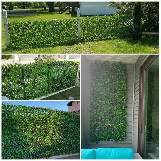 2024 Artificial Leaf Privacy Fence Screen Hedges Fence outdoor Fence Wall Landscaping Fence Garden Backyard Balcony Fence Panel - SHOWLU FASHION STORE