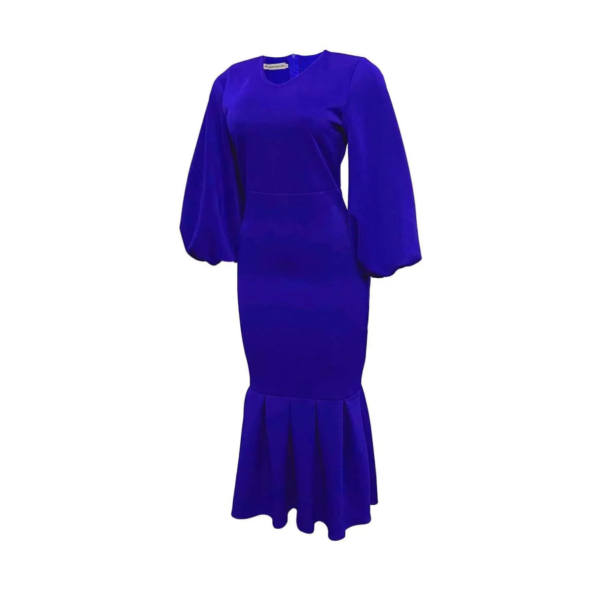 Aimei V-neck fishtail evening dress with long sleeves, stylish party gown in black fabric, perfect for parties and special occasions.