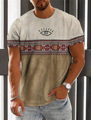 2024 Ethnic Style 3D Print T Shirt Summer Retro Fashion Casual Mens T Shirt Neutral Hip Hop Harajuku Street Totem Clothing Tops - SHOWLU FASHION STORE