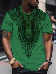 2024 Ethnic Style 3D Print T Shirt Summer Retro Fashion Casual Mens T Shirt Neutral Hip Hop Harajuku Street Totem Clothing Tops - SHOWLU FASHION STORE