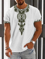 2024 Ethnic Style 3D Print T Shirt Summer Retro Fashion Casual Mens T Shirt Neutral Hip Hop Harajuku Street Totem Clothing Tops - SHOWLU FASHION STORE